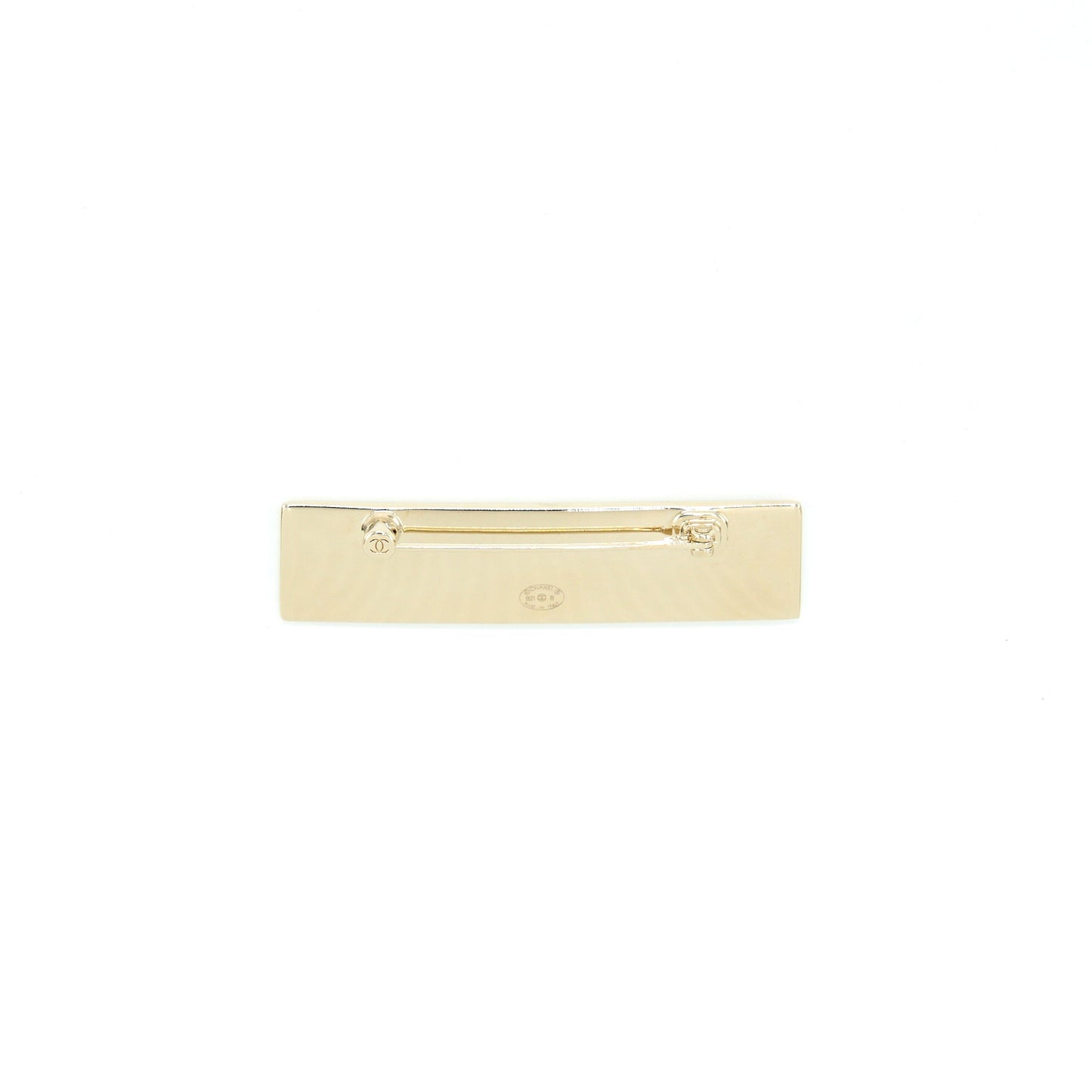 Chanel Letter Chanel Brooch Light Gold Tone