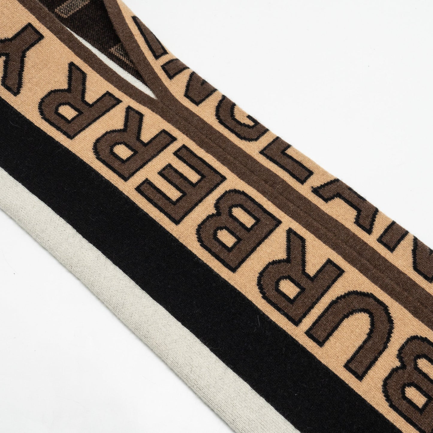 Burberry Jacquard Logo Capelet with Sleeves Cashmere Brown/Multicolour