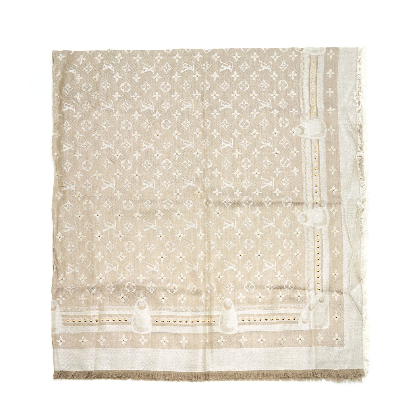 Louis Vuitton Scarf With Rockstuds Grey/Multicolour