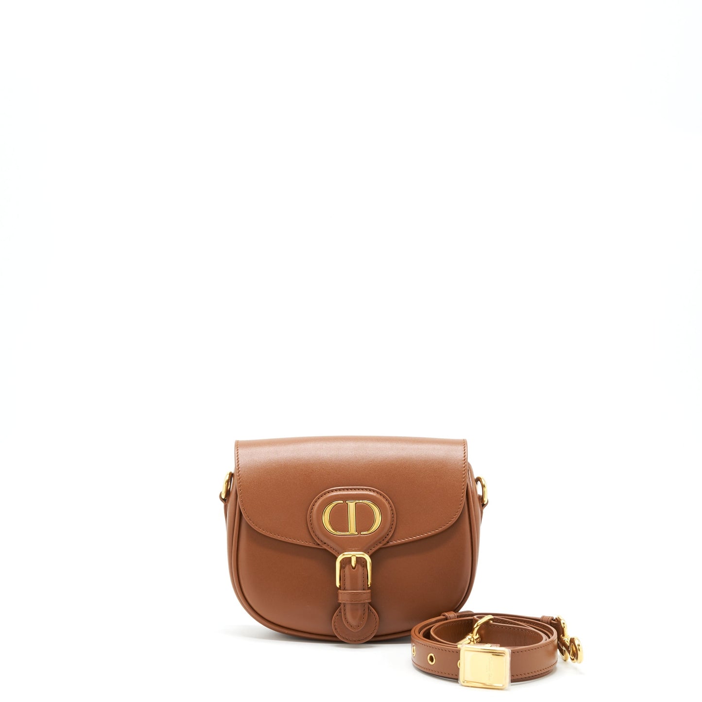 Christian Luxury Dior SMALL BOBBY BAG Calfskin Brown GHW