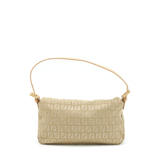 Fendi Vintage Baguette Fabric Beige GHW