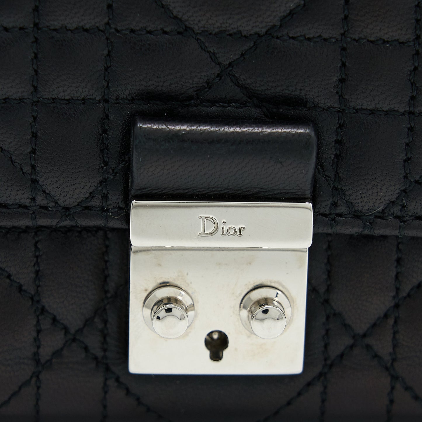 Luxury Dior Compact Wallet Lambskin Black/Pink SHW