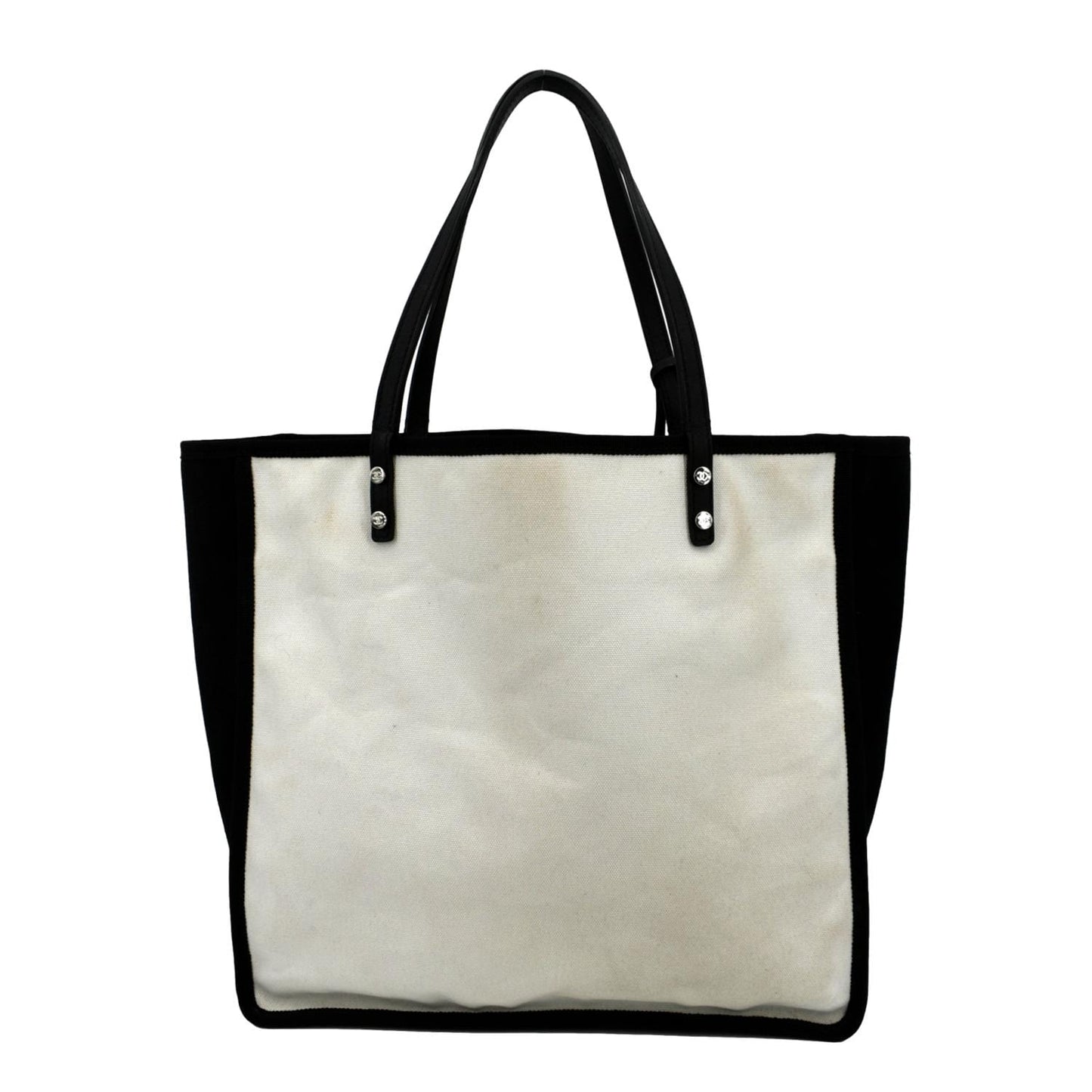 Luxury Chanel 5 x 5 Canvas Tote Bag Ivory