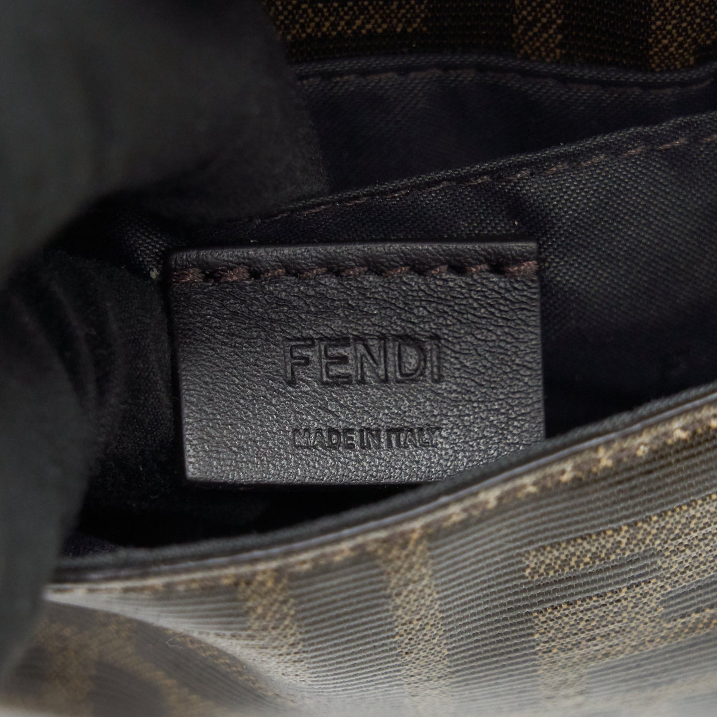 FENDI Iconic Canvas Belt With Mini Bag
