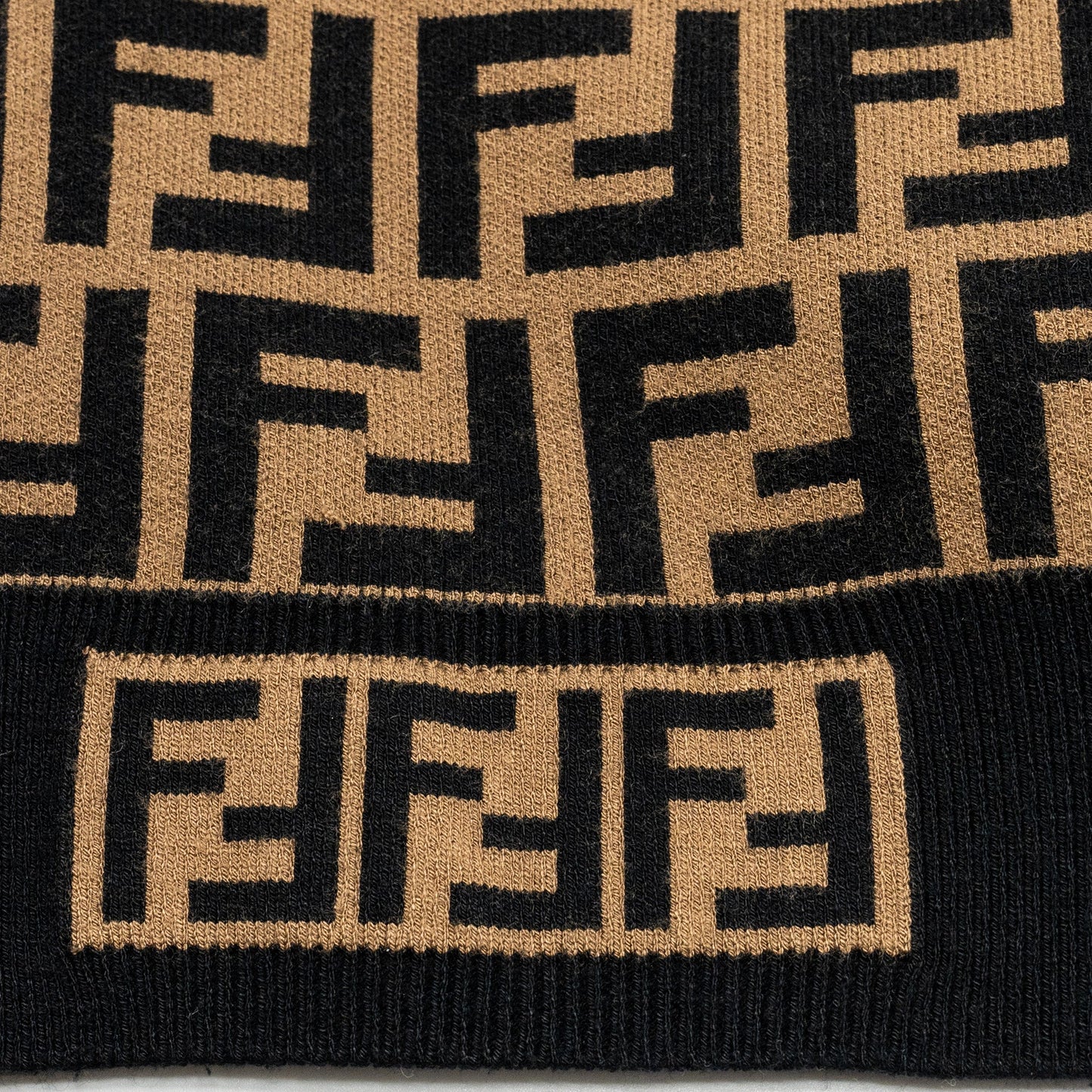 Fendi Size 36 FF Sweater Viscose/Polyester Brown/Black