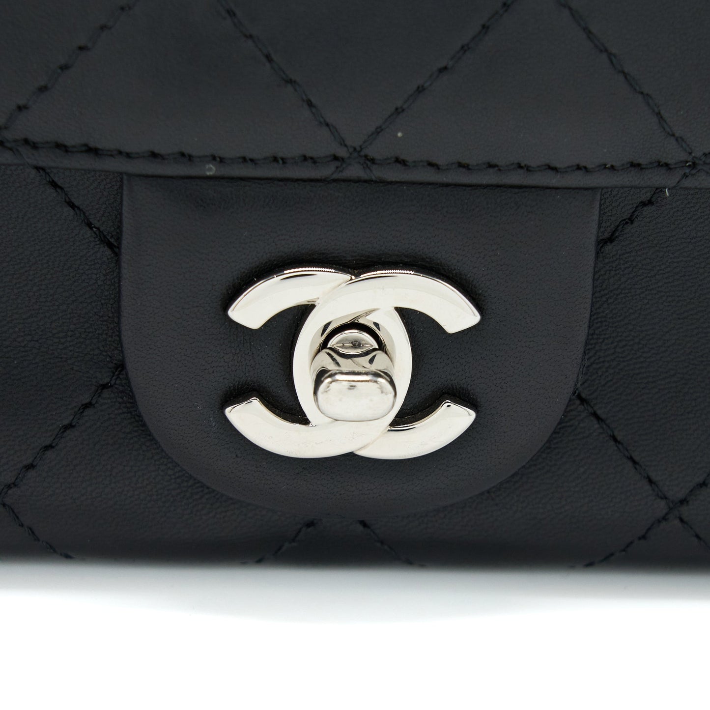 Chanel Quilted Flap Bag Lambskin Black SHW