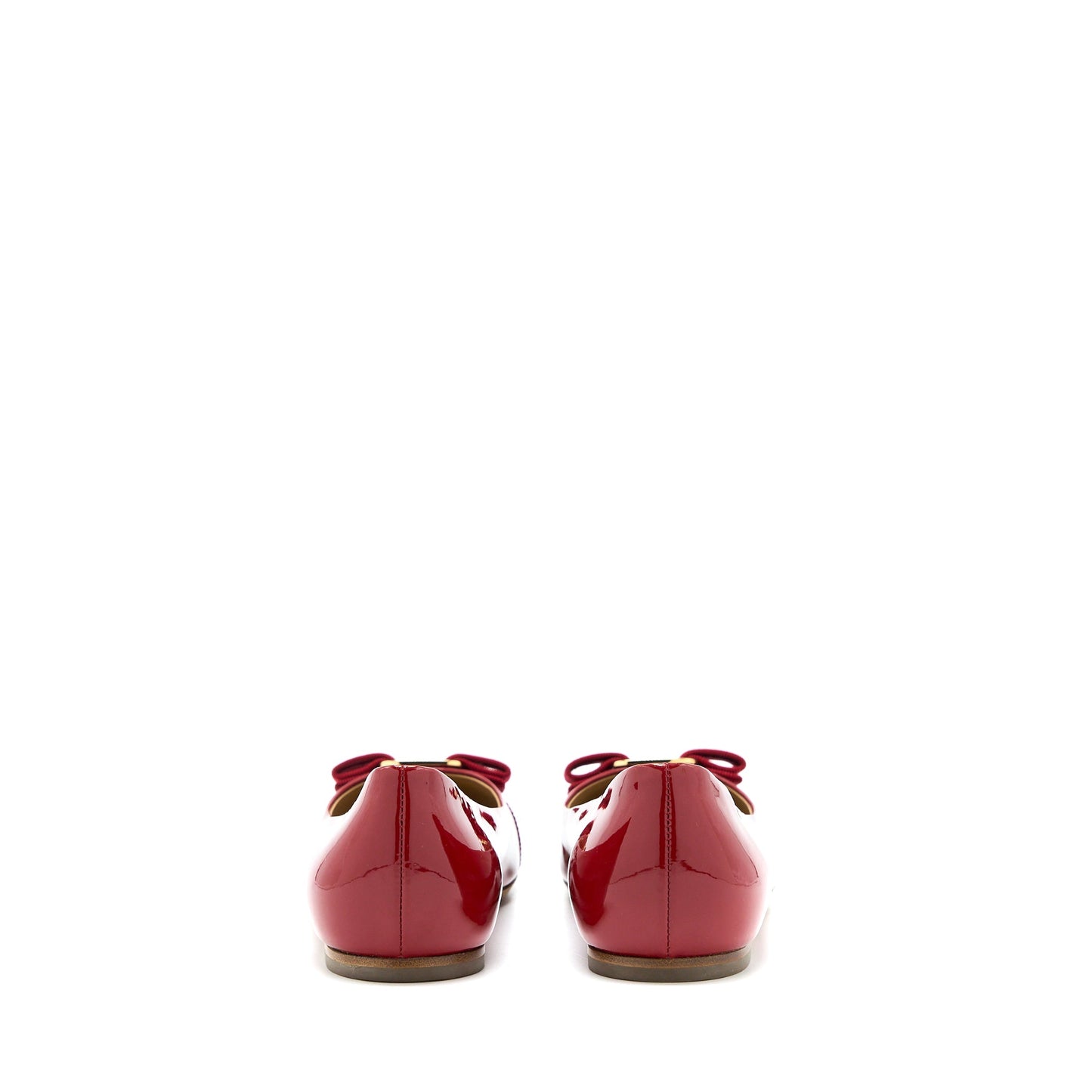 Ferragamo Size 7.5C Varuna Ballet Flats Red