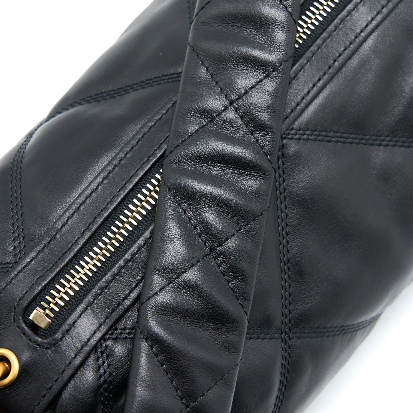 Chanel Mini Bowling Bag with Chain Lambskin Black Brushed GHW (Microchip)