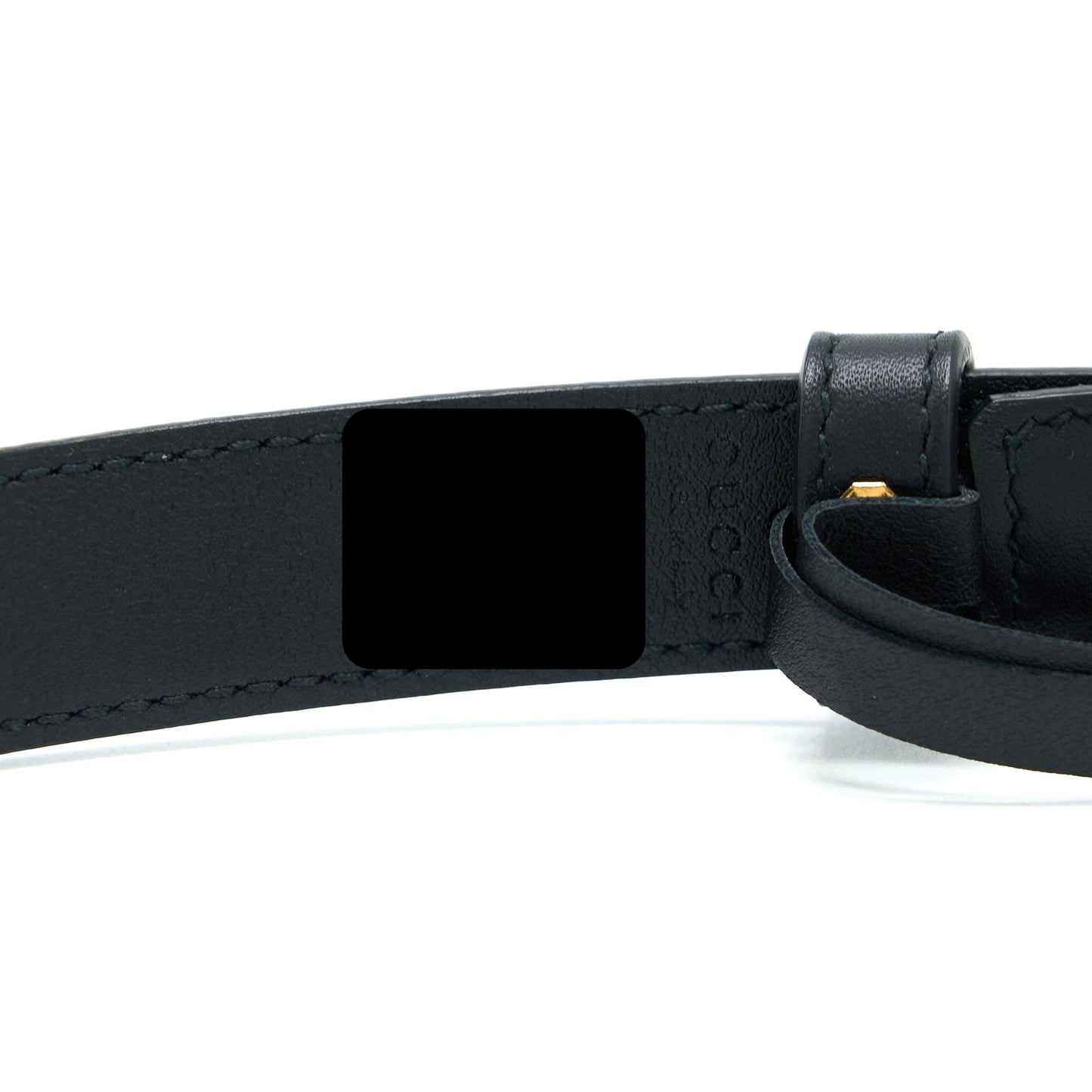 Gucci Size 85 GG 2cm Leather Belt Double G Buckle GHW