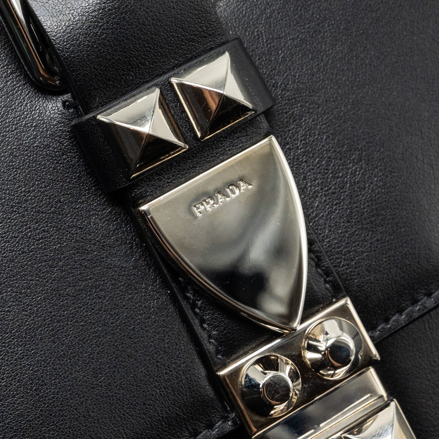 Prada Electra city flap bag calfskin black / red SHW