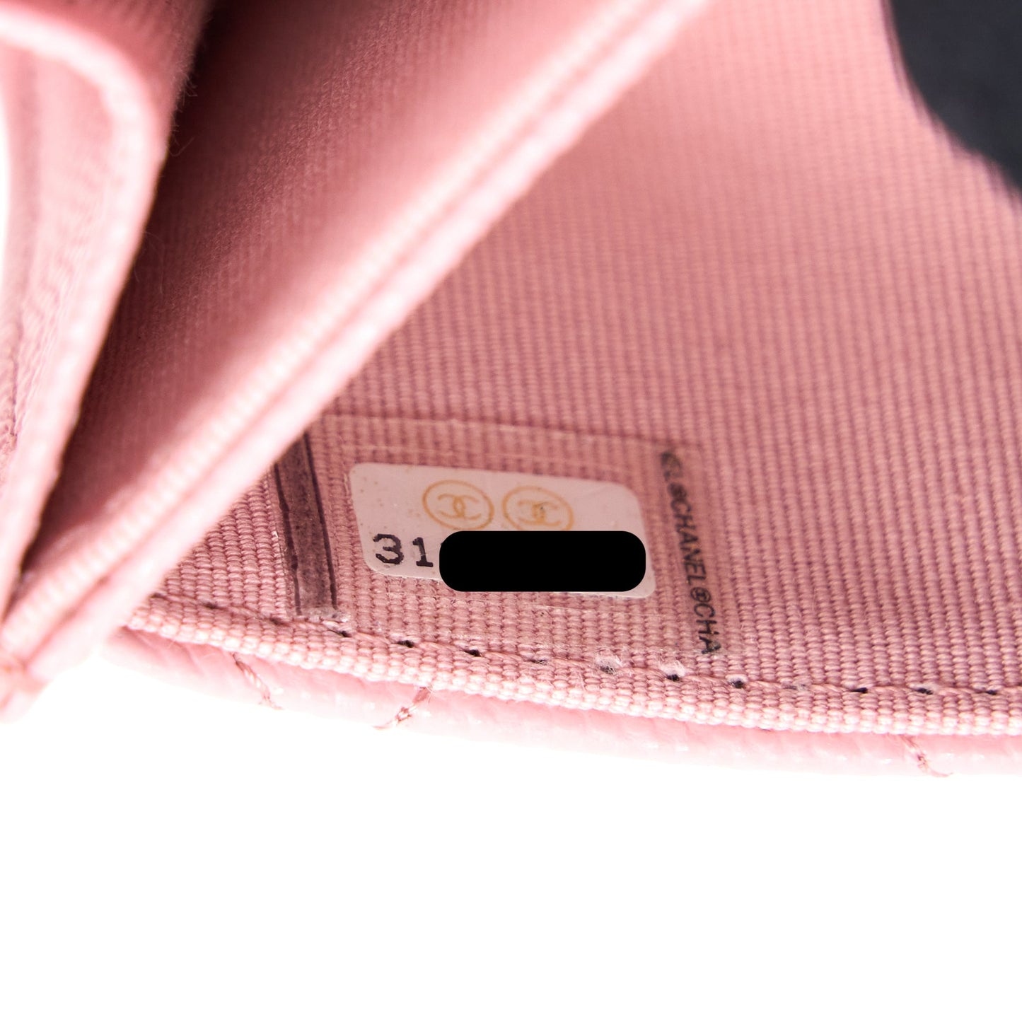 Chanel Classic Flap Card Holder Caviar Light Pink LGHW