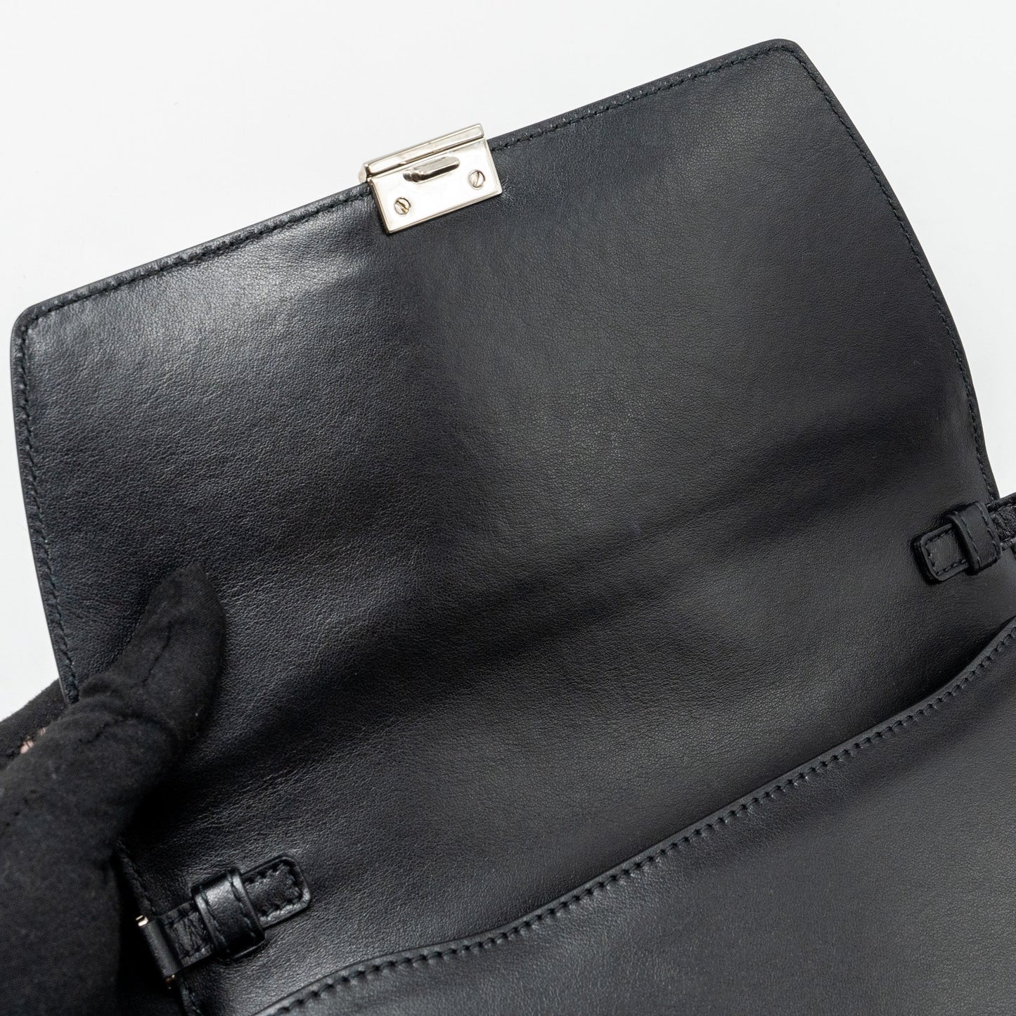 Prada Electra city flap bag calfskin black / red SHW