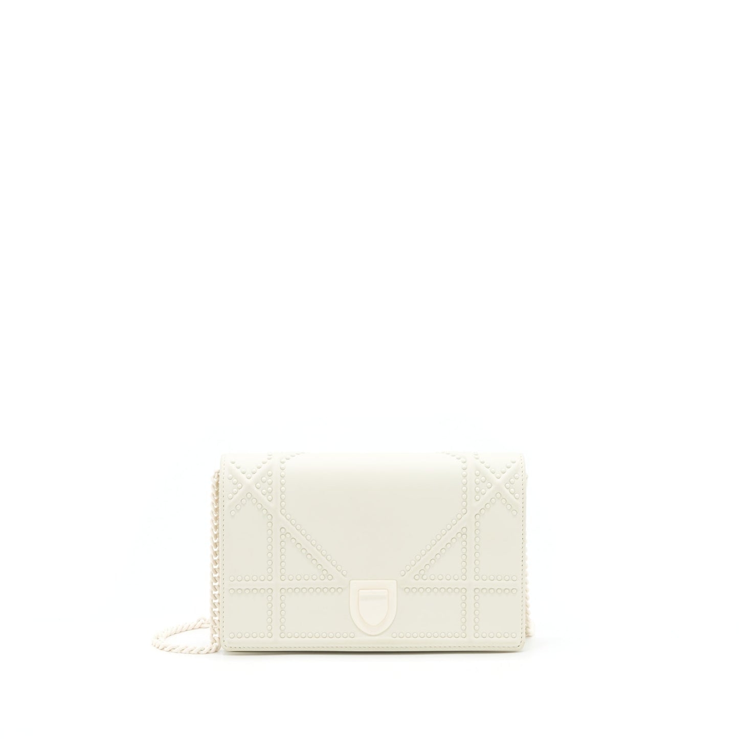 Luxury Dior Luxury Diorama Wallet On Chain White With White Hardware