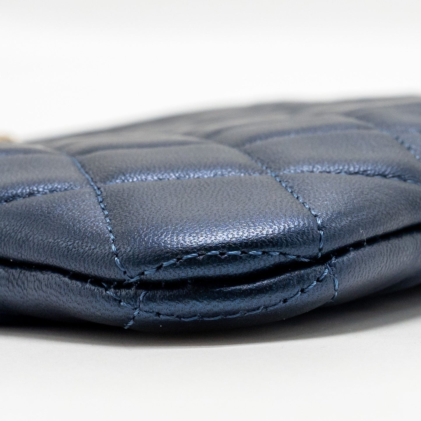 Chanel Boy Clutch Calfskin Pearly Blue GHW