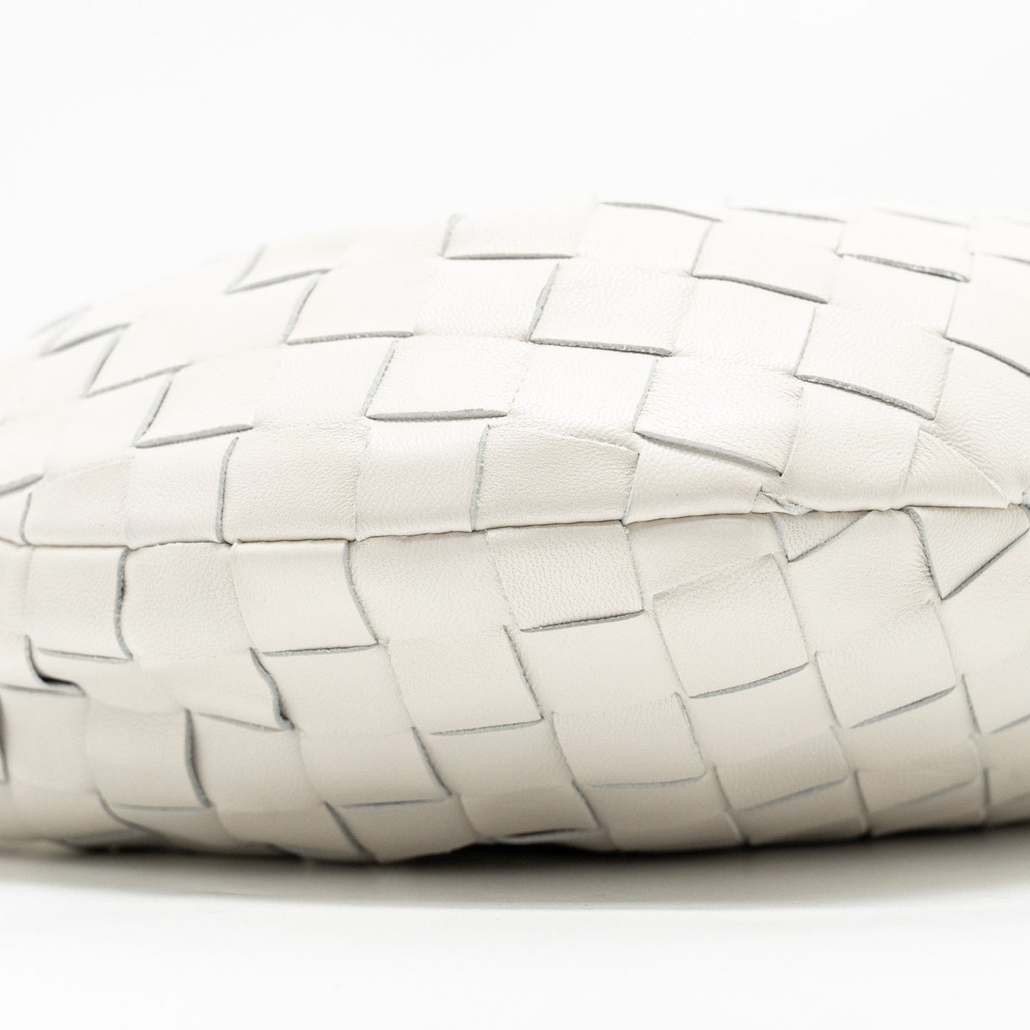 BOTTEGA VENETA Mini Jodie Lambskin Chalk GHW