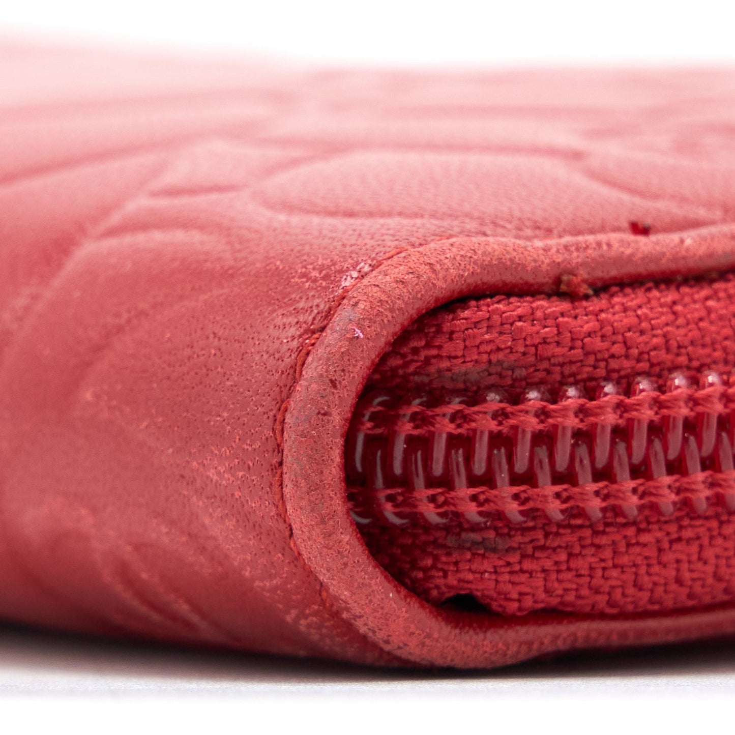 Chanel Camellia Long Wallet Lambskin Red SHW
