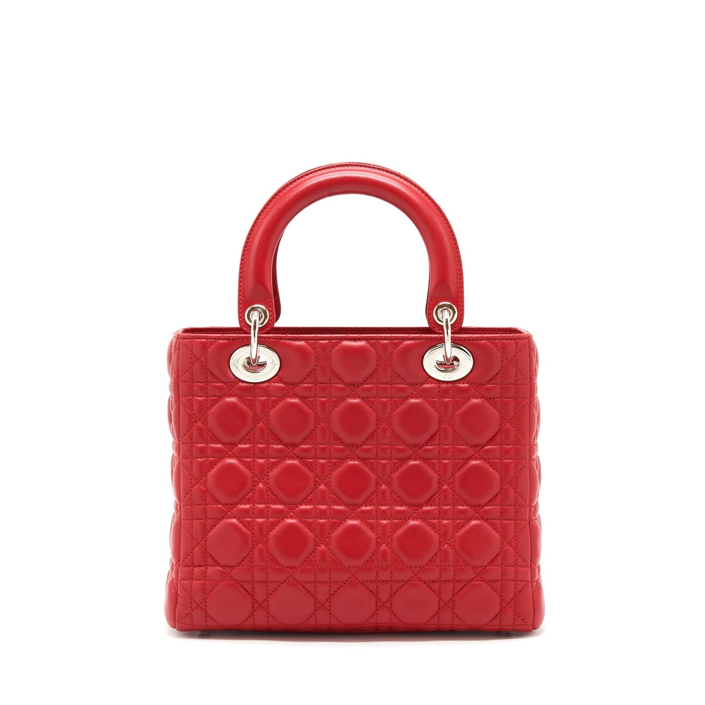 Luxury Dior Lady Luxury Dior Bag Medium Fuchsia Lambskin Red SHW