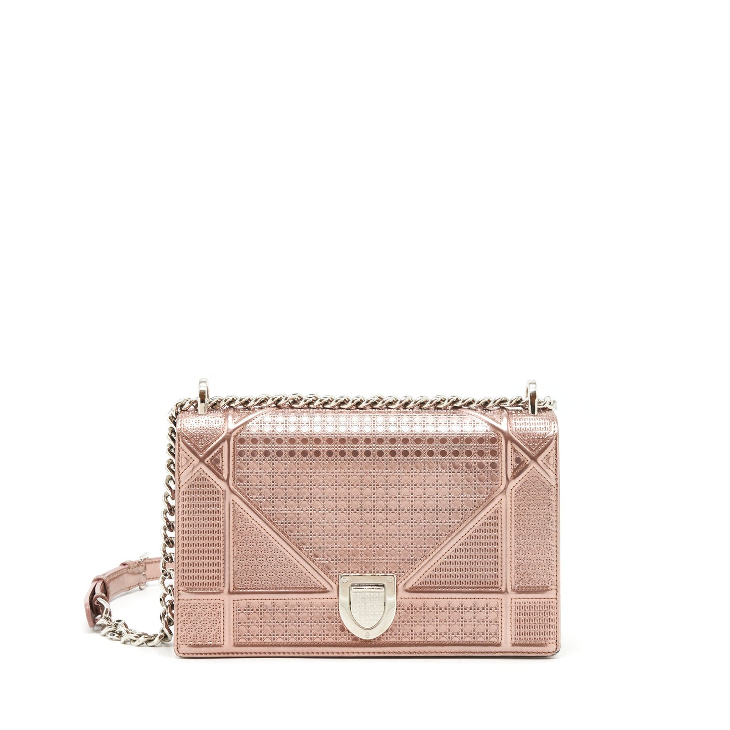 Luxury Dior Medium Luxury Diorama Metallic Pink SHW
