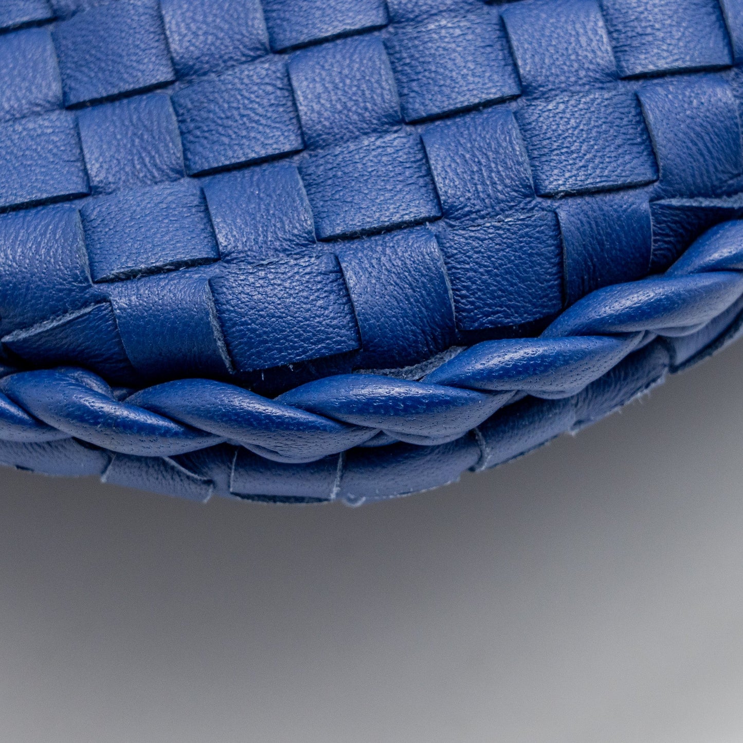 Bottega Veneta Intercciato Hobo Bag Lambskin Dark Blue SHW