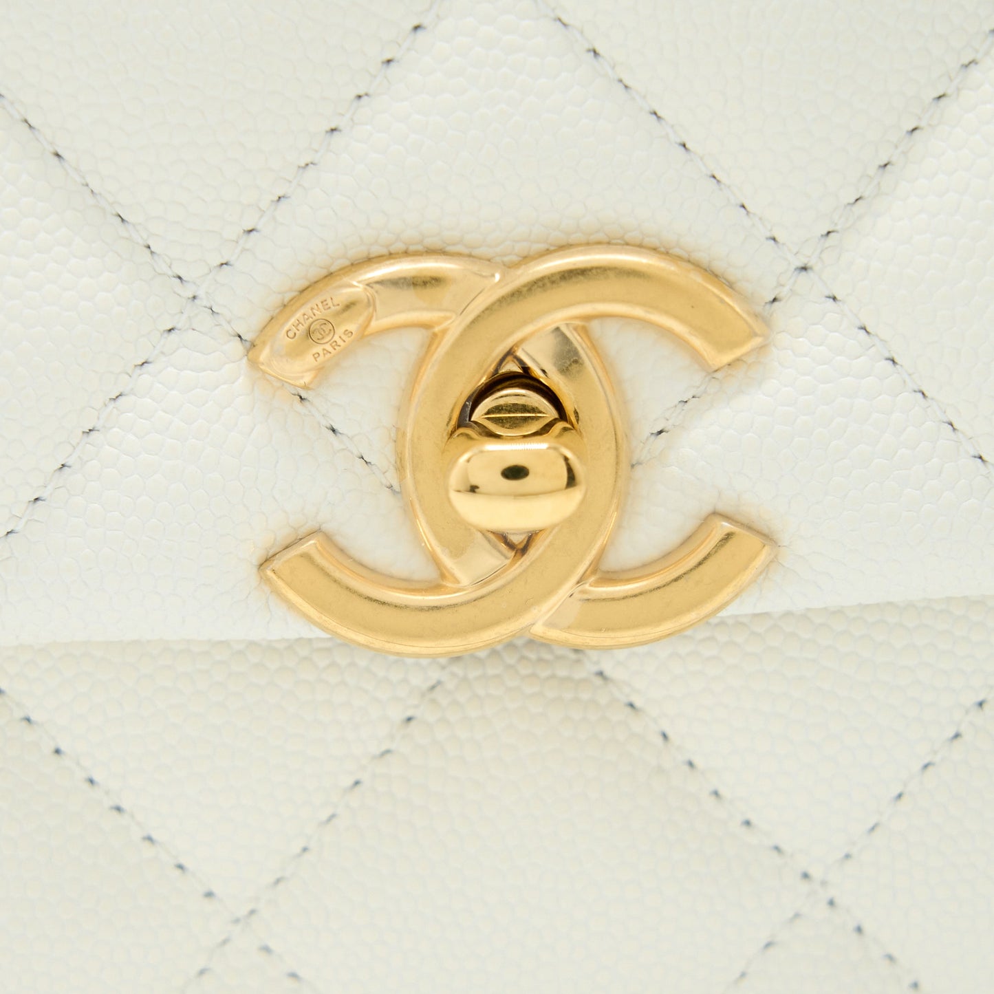 Chanel 22K Coco First Caviar White GHW (Microchip)