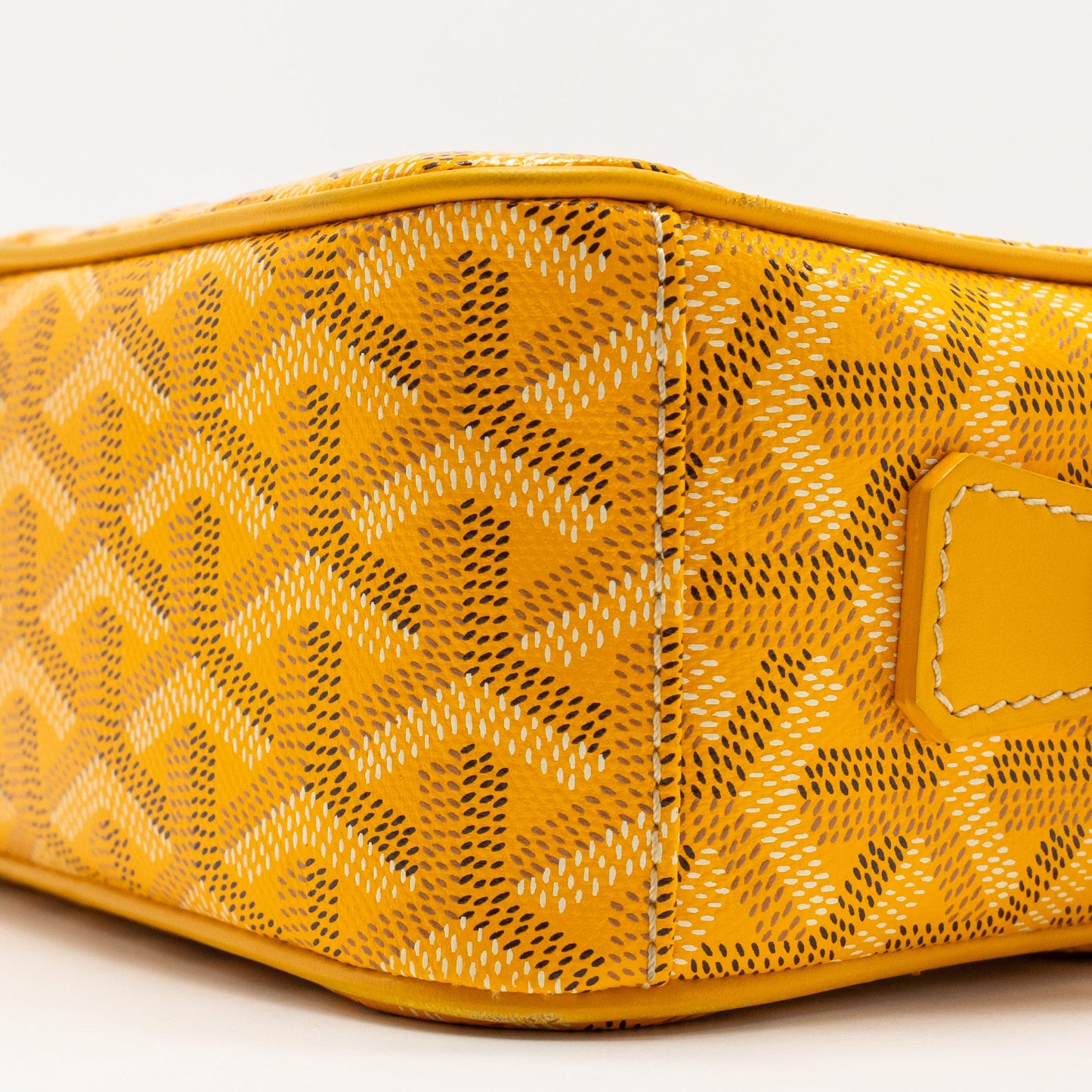 Goyard cape vert PM crossbody bag goyardline canvas yellow SHW