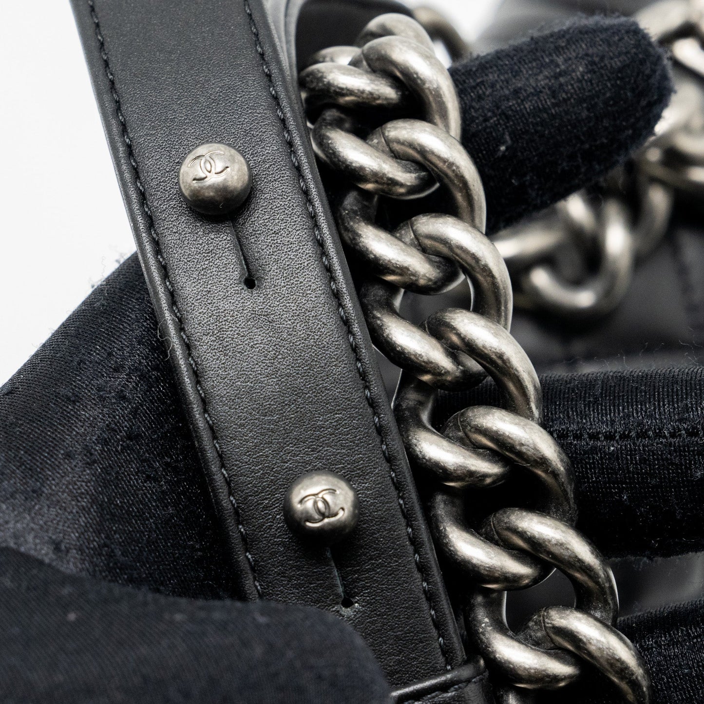 Chanel Medium Boy Bag Calfskin Black Ruthenium Hardware
