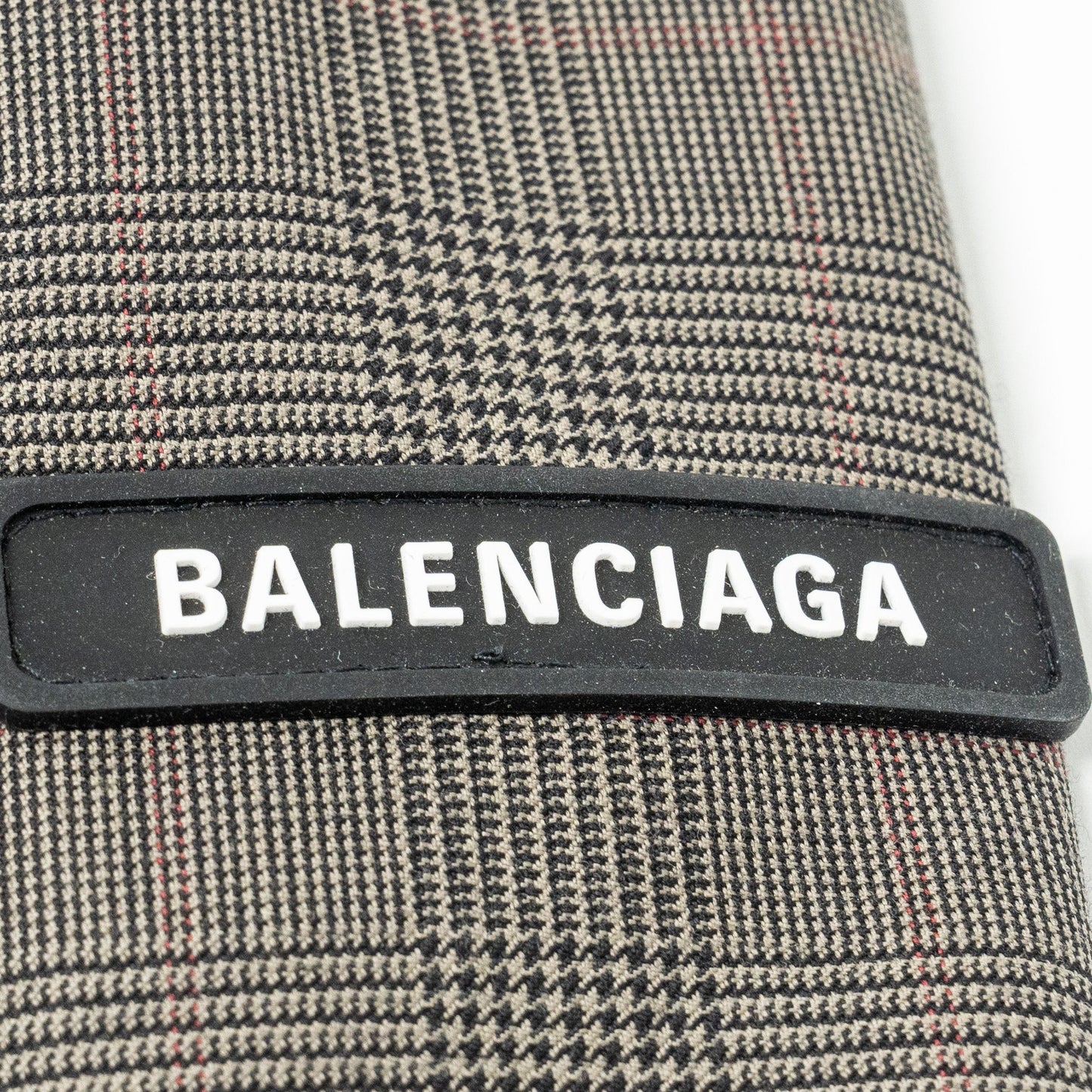 BALENCIAGA Size 42 Checked Single-Breasted Blazer Wool Dark Grey