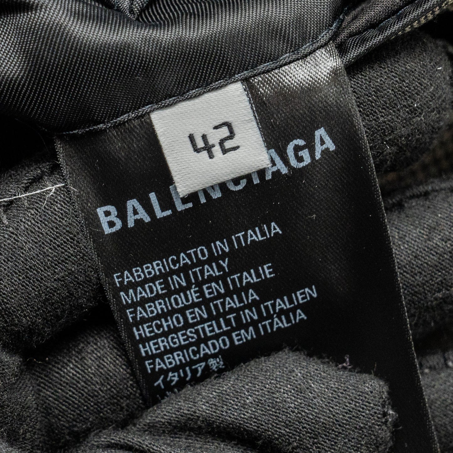BALENCIAGA Size 42 Checked Single-Breasted Blazer Wool Dark Grey