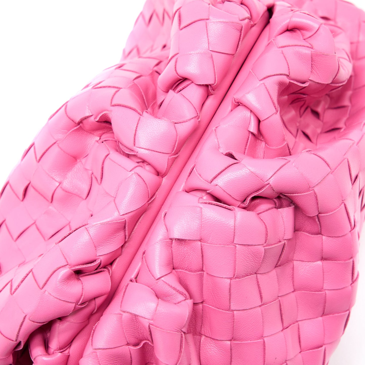 Bottega Veneta Clutch Interccato Pink