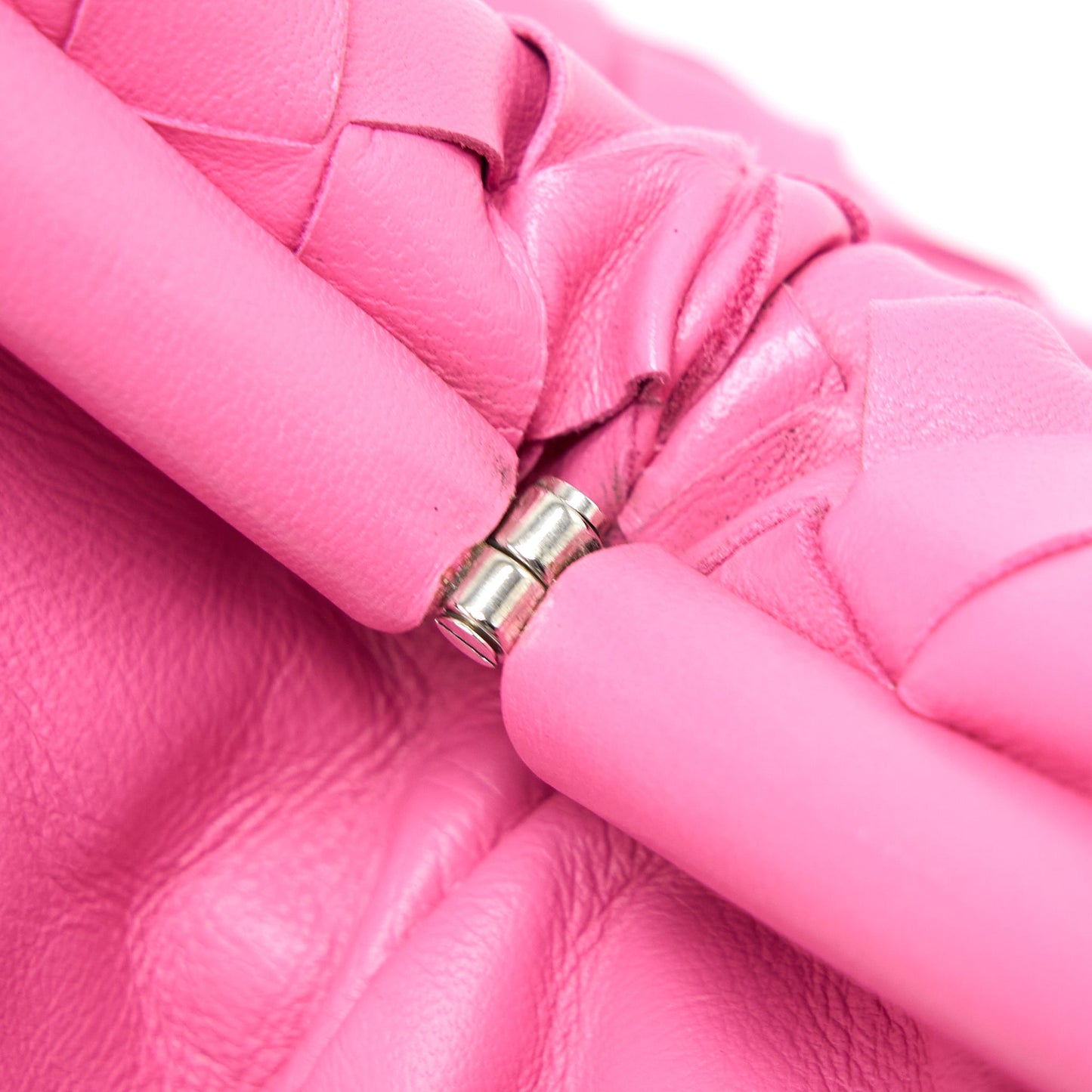 Bottega Veneta Clutch Interccato Pink