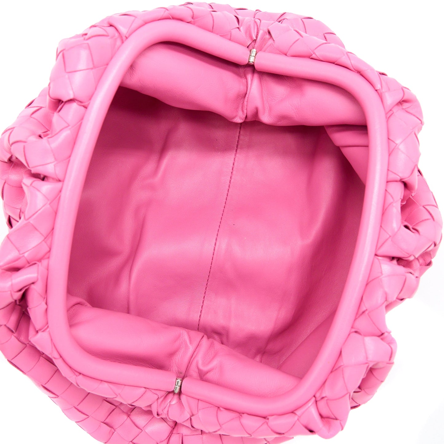 Bottega Veneta Clutch Interccato Pink