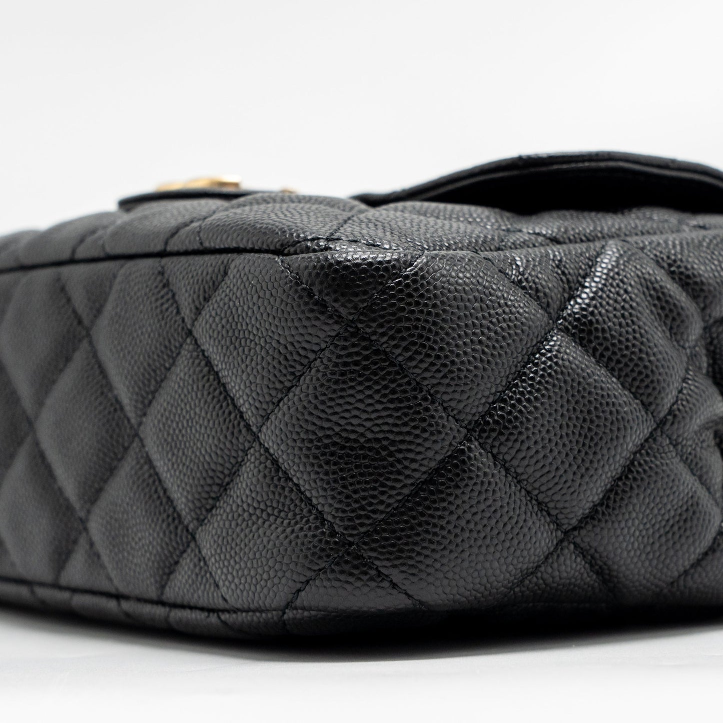 Chanel small hobo crossbody bag caviar black GHW (microchip)