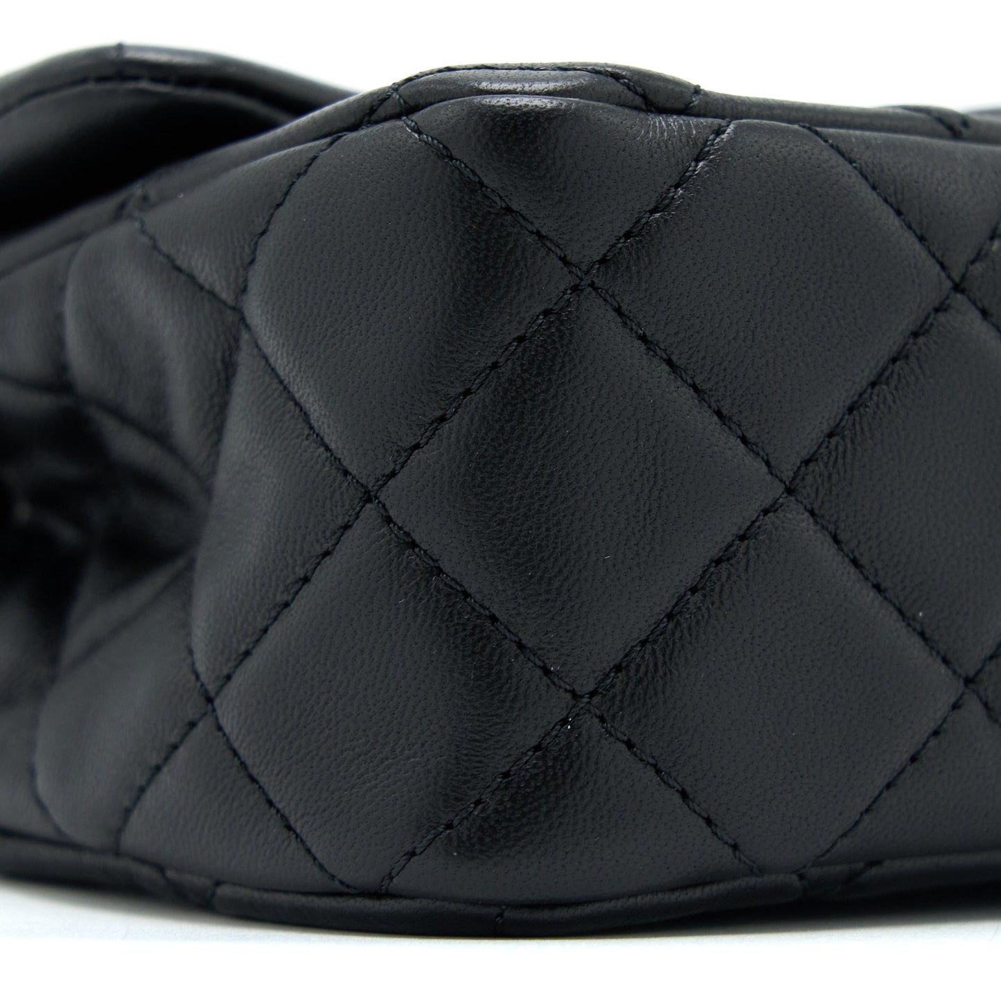 Chanel Pearl Crush Mini Rectangular Lambskin Black Brushed GHW (Microchip)