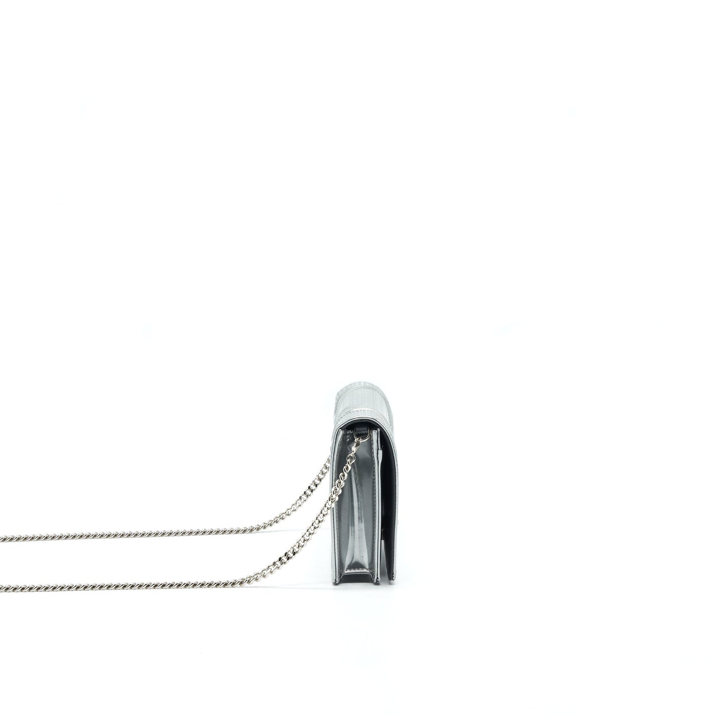 Luxury Dior Luxury DiorAMA WALLET ON CHAIN IN SILVER