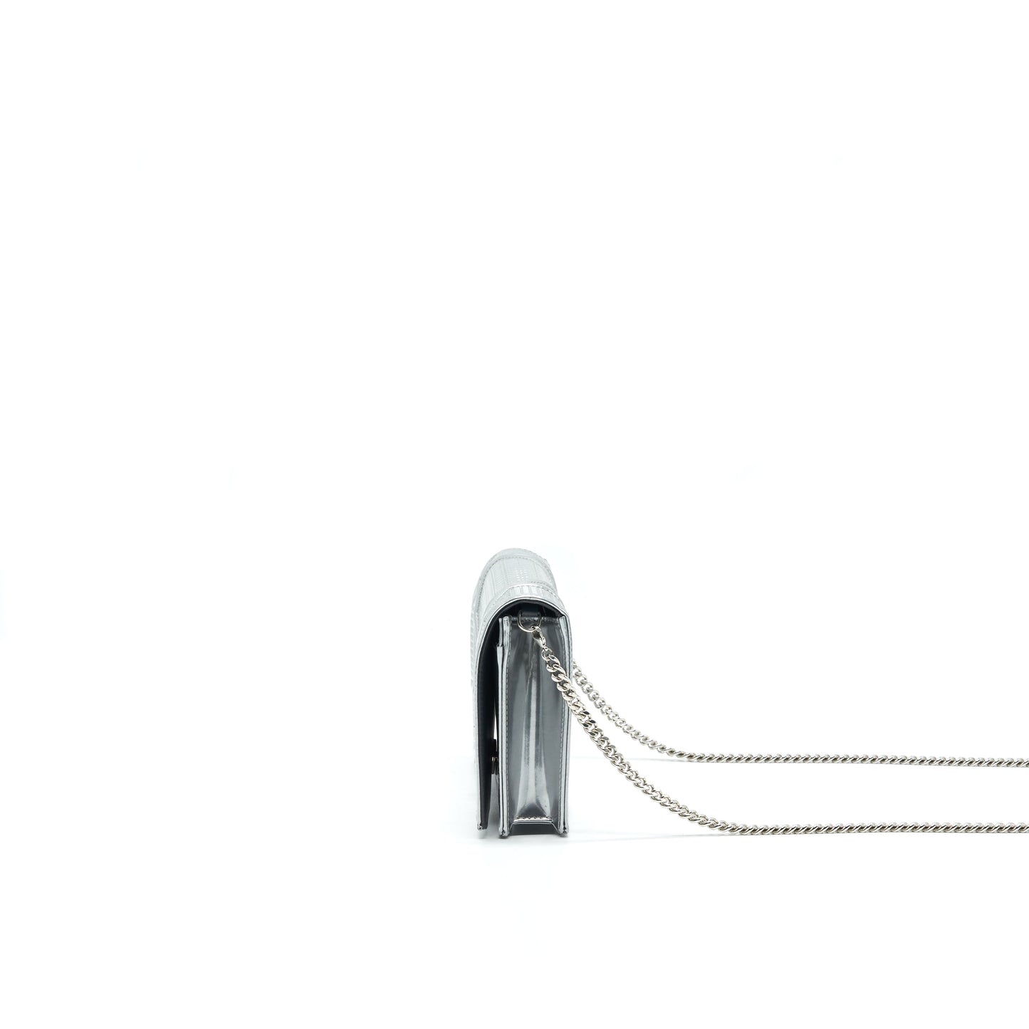 Luxury Dior Luxury DiorAMA WALLET ON CHAIN IN SILVER