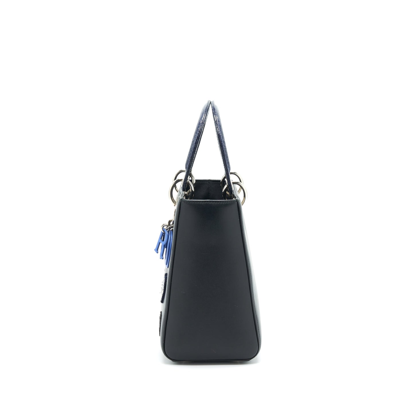 Luxury Dior Medium Lady Luxury Dior Bag limited edition black/ Blue