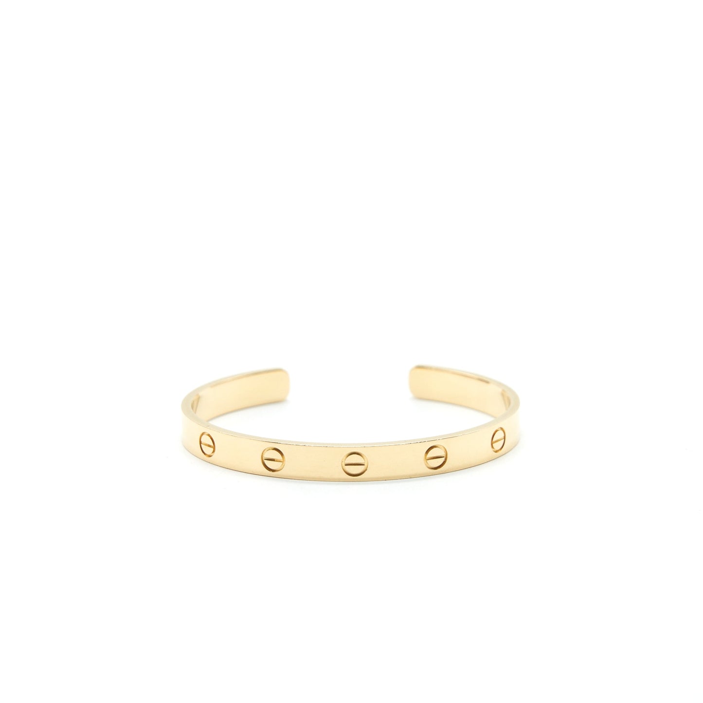 Cartier Size 17 Love Cuff Bangle Bracelet In Yellow Gold