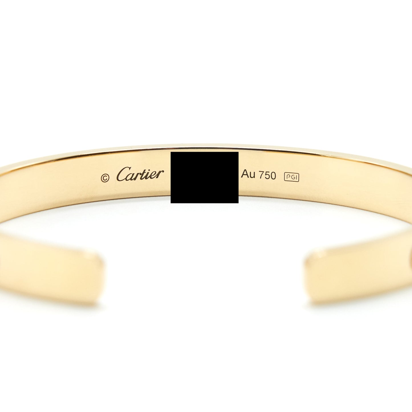 Cartier Size 17 Love Cuff Bangle Bracelet In Yellow Gold