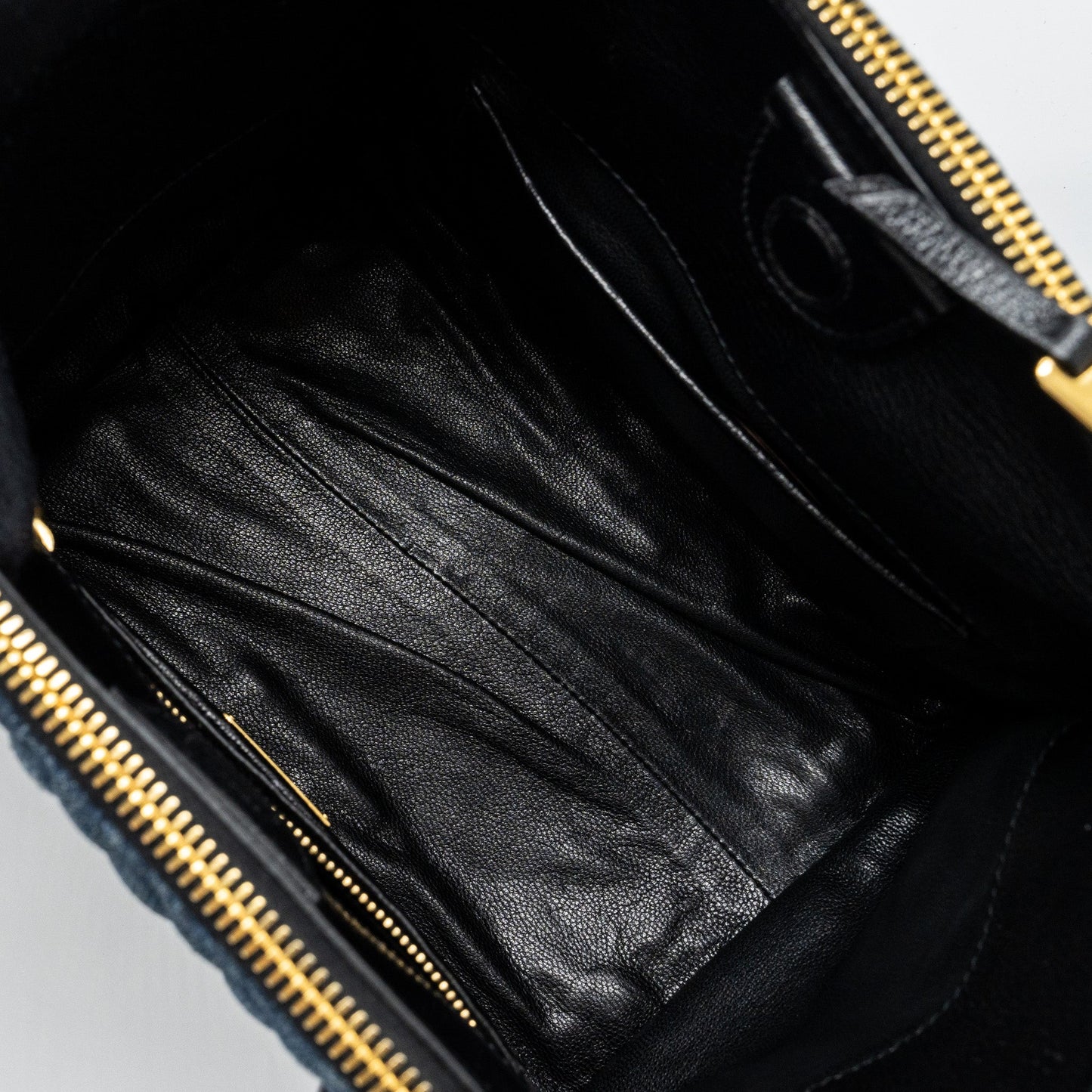 Miumiu small biker top handle satchel Denim navy blue GHW