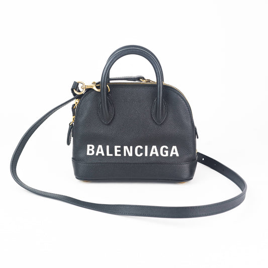 Balenciaga Grained Calfskin XXS Ville Top Handle Bag