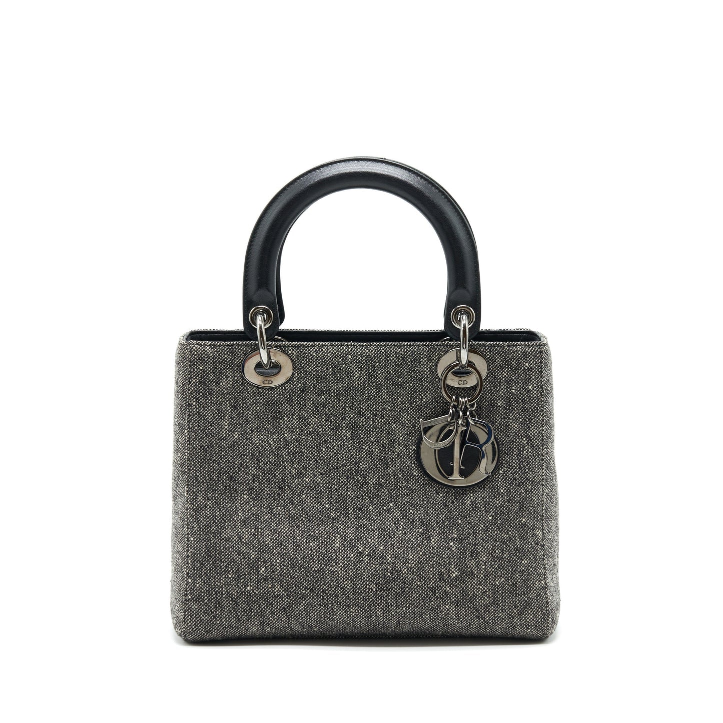 Luxury Dior Lady Luxury Dior Medium Fabric Dark Grey SHW