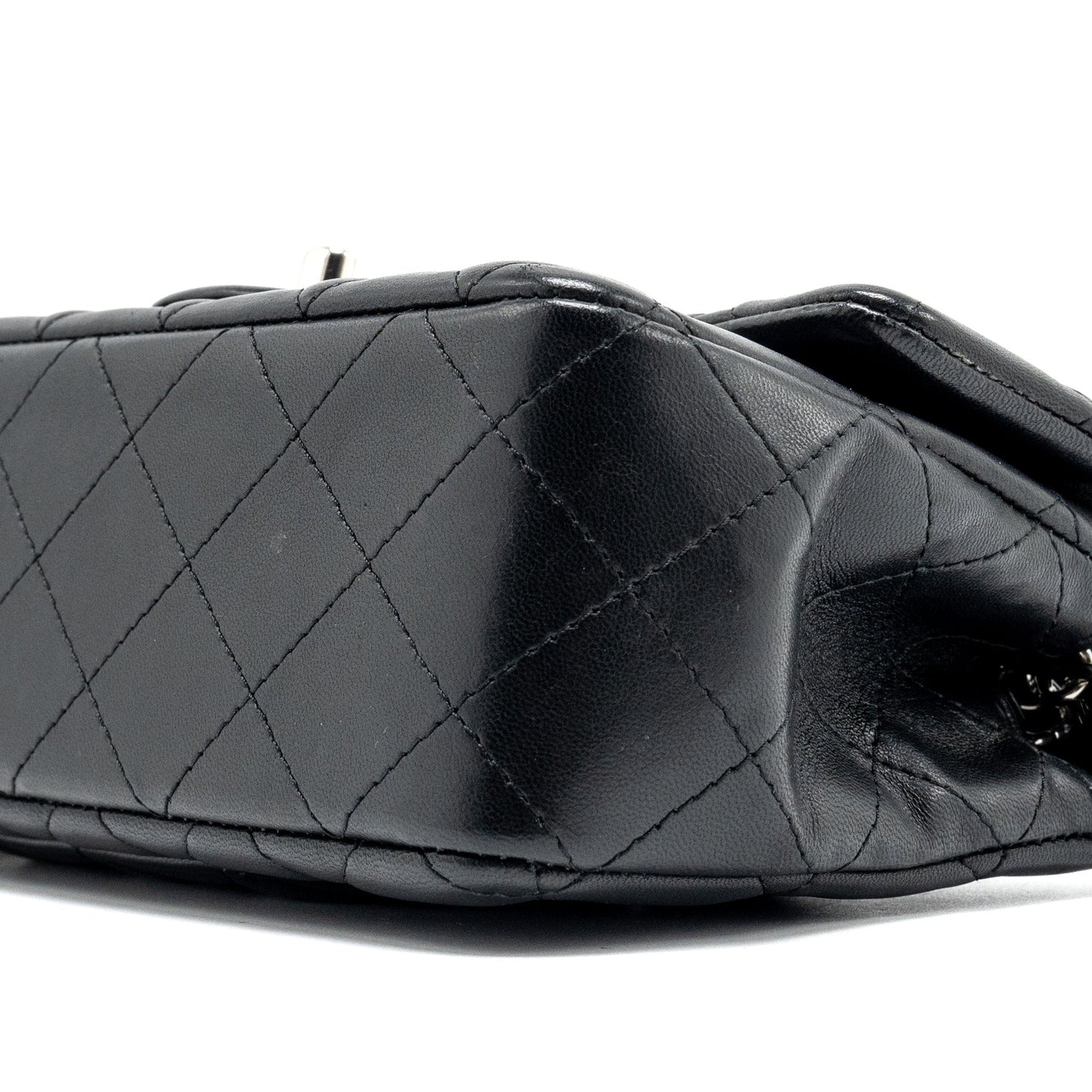 Chanel Mini Rectangular flap bag lambskin black SHW
