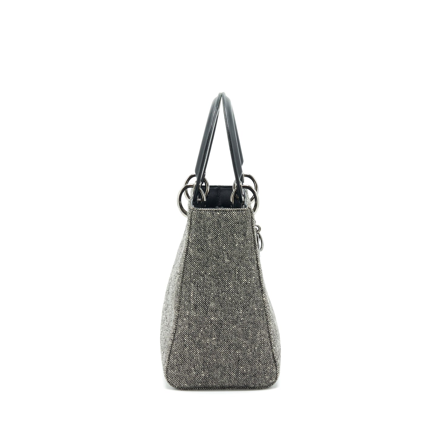 Luxury Dior Lady Luxury Dior Medium Fabric Dark Grey SHW