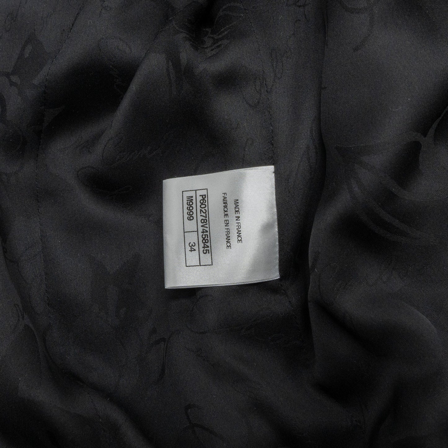 Chanel 19C Size 34 Jacket Cotton Knit Black/White