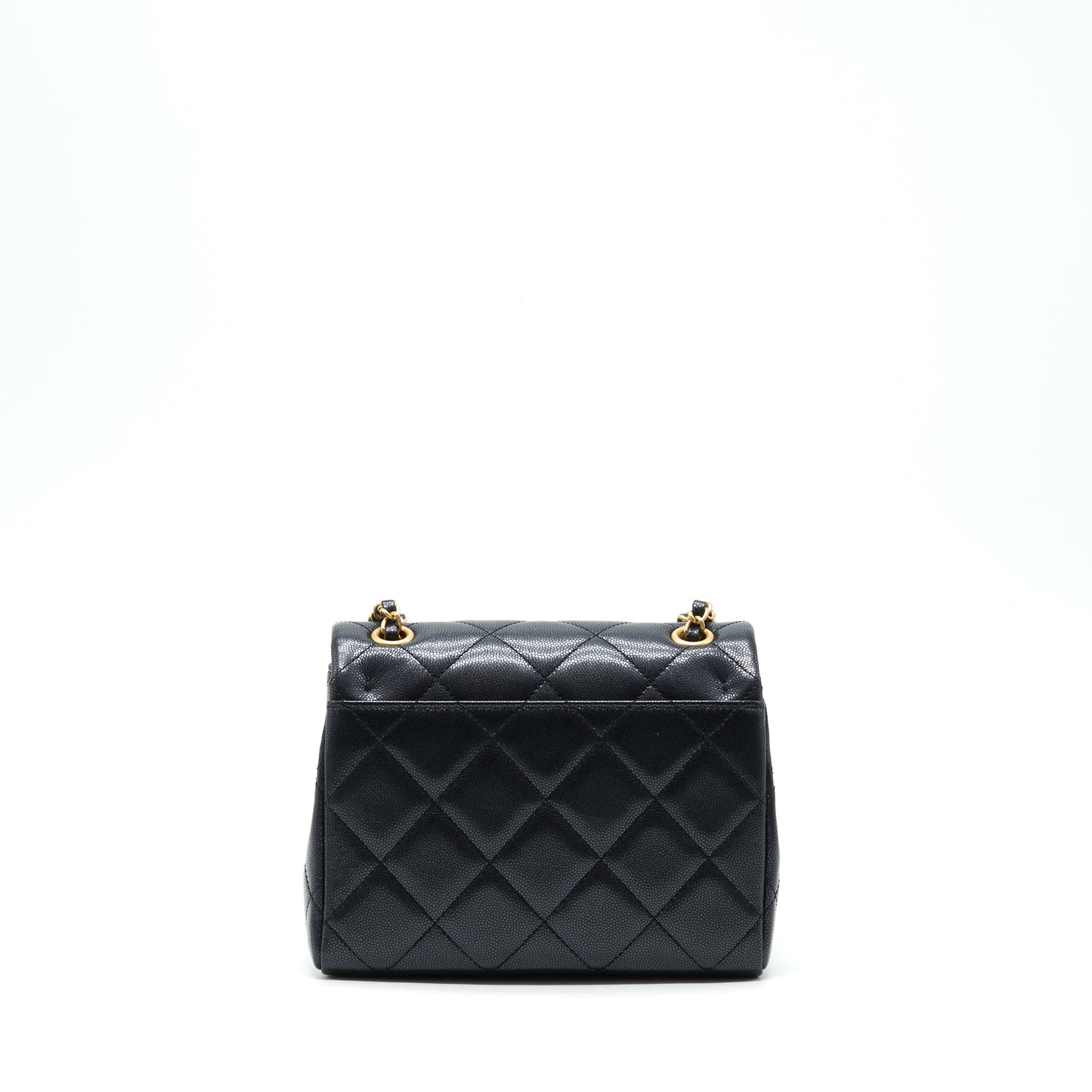 Chanel 22P New Square Flap Bag Caviar Black GHW
