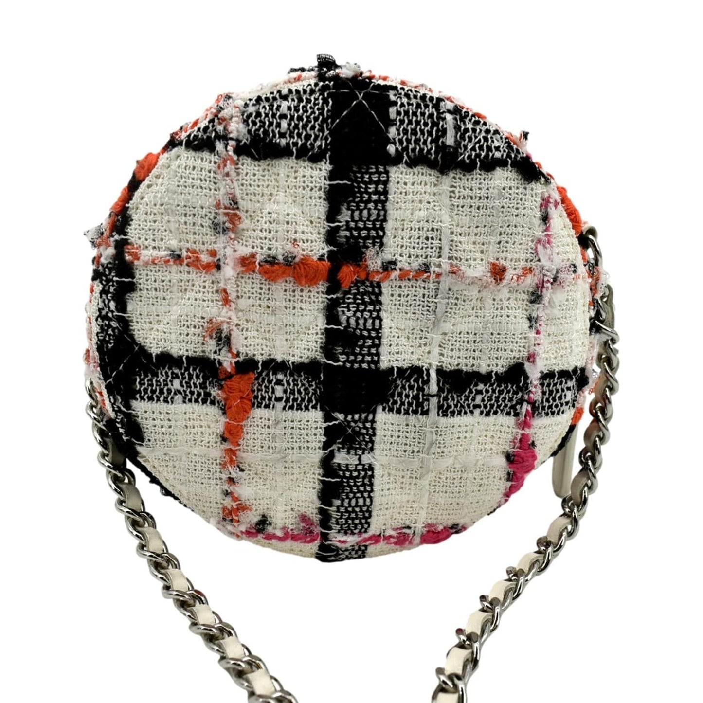 Luxury Chanel Round As Earth Tweed Crossbody Bag Multicolor