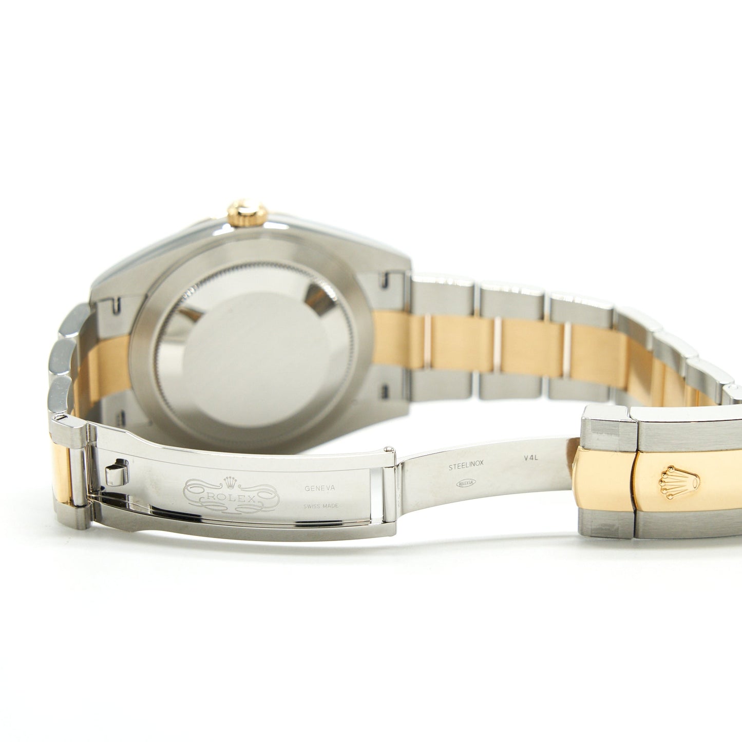 Rolex Perpetual Datejust 41mm In Oystersteel And Yellow Gold Features Slate Dial