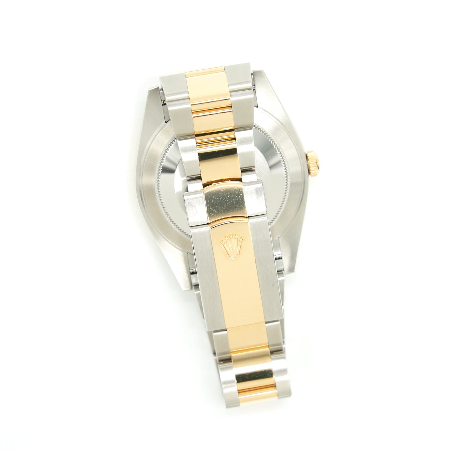 Rolex Perpetual Datejust 41mm In Oystersteel And Yellow Gold Features Slate Dial