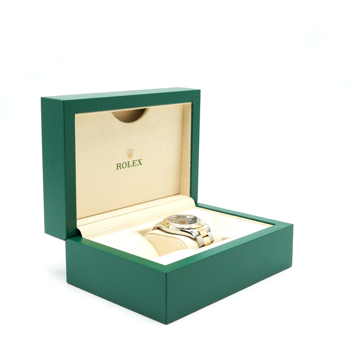 Rolex Perpetual Datejust 41mm In Oystersteel And Yellow Gold Features Slate Dial