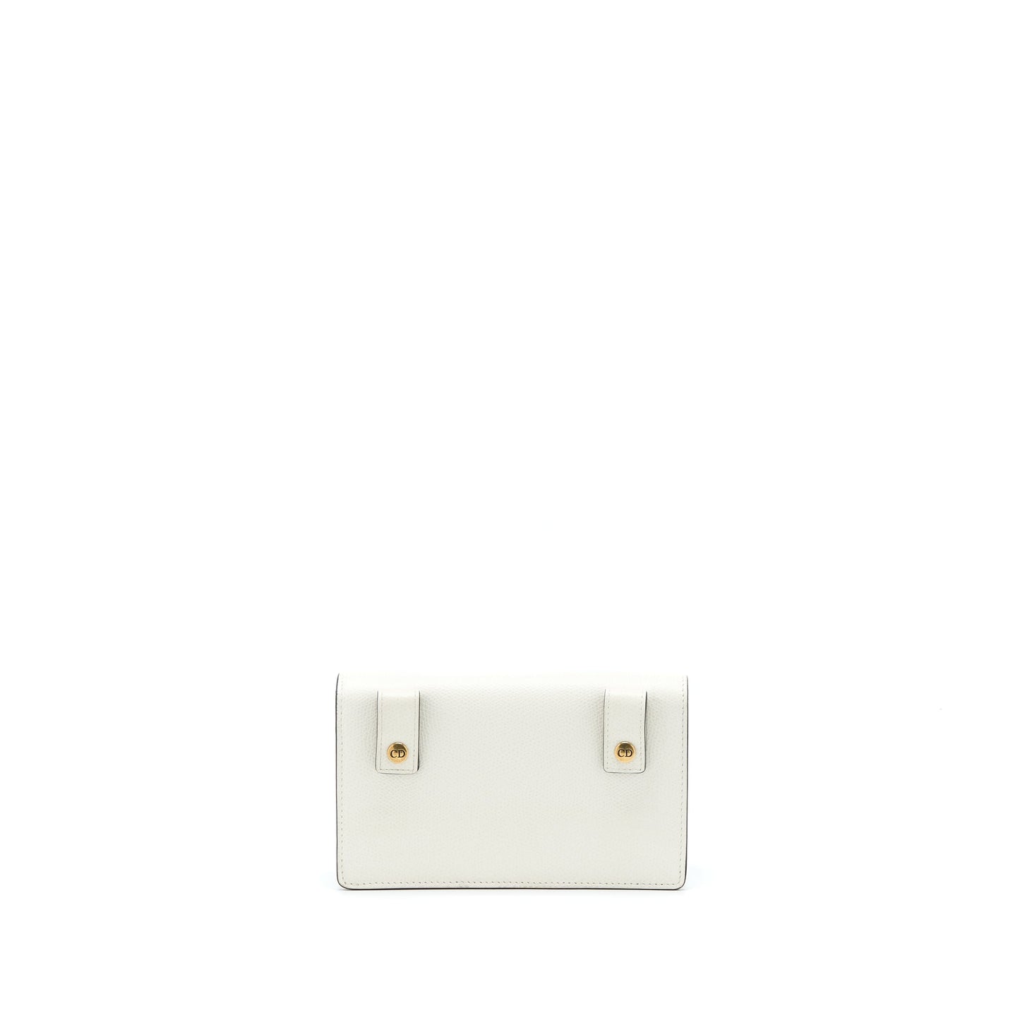 Luxury Dior Saddle Belt Pouch Calfskin White GHW
